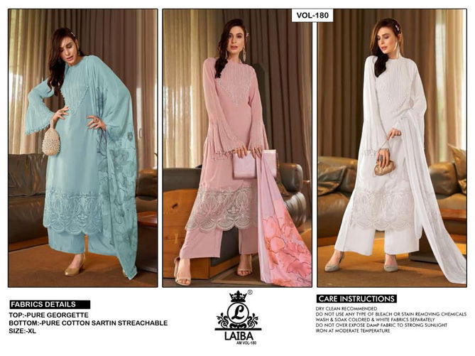 Am Vol 180 Georgette Pakistani Readymade Suits Catalog